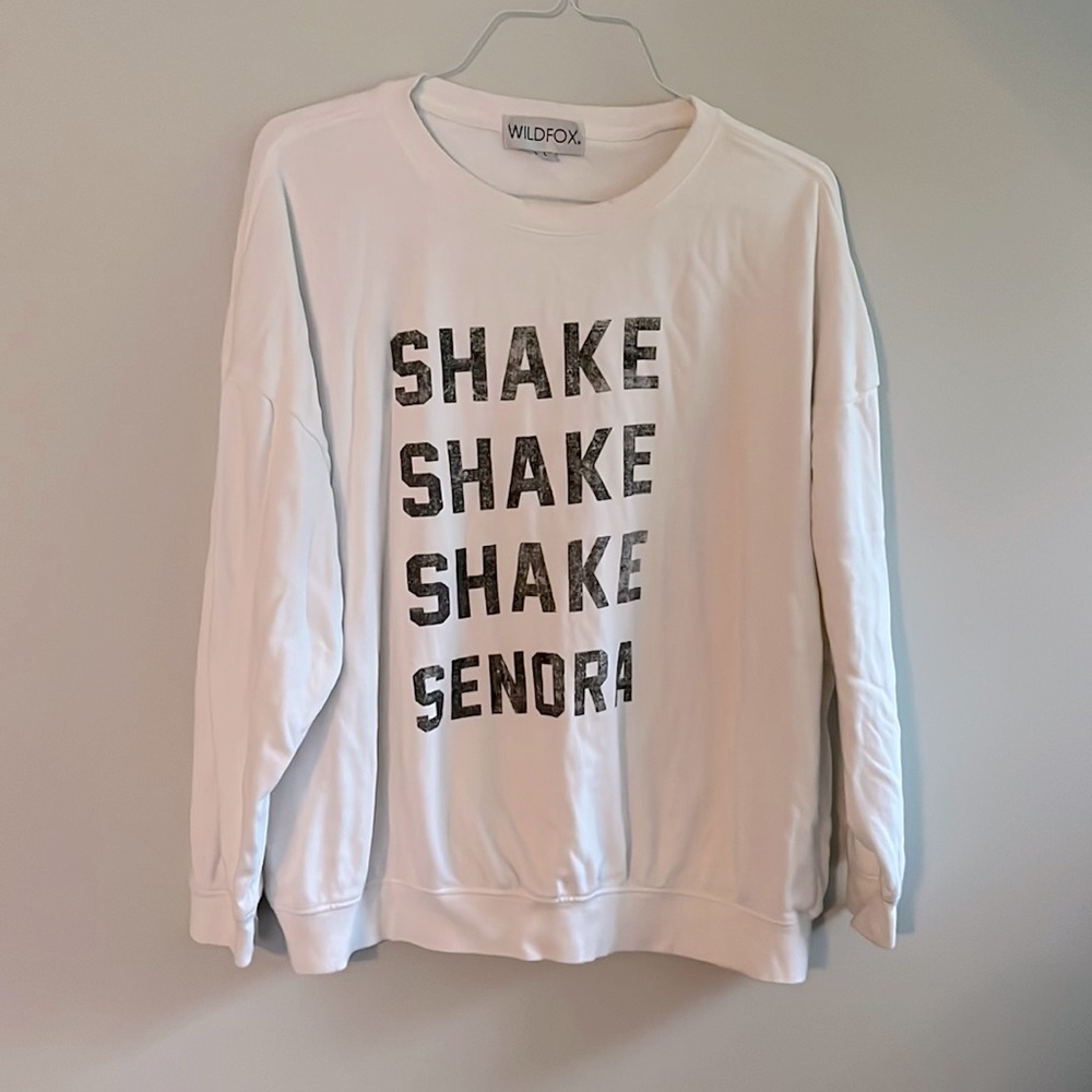 Wildfox Shake Señora white graphic crewneck sweatshirt
